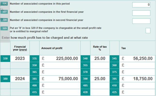 Easy Digital Tax and accounting information - Corporation tax calculation