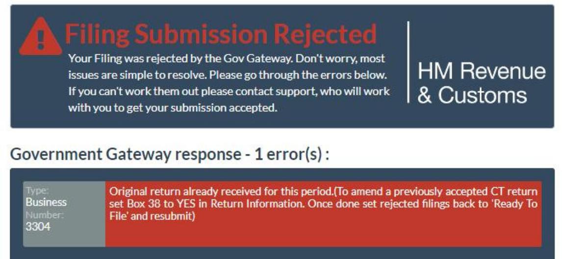 Easy Digital Tax and accounting information - Amended CT600 Return
