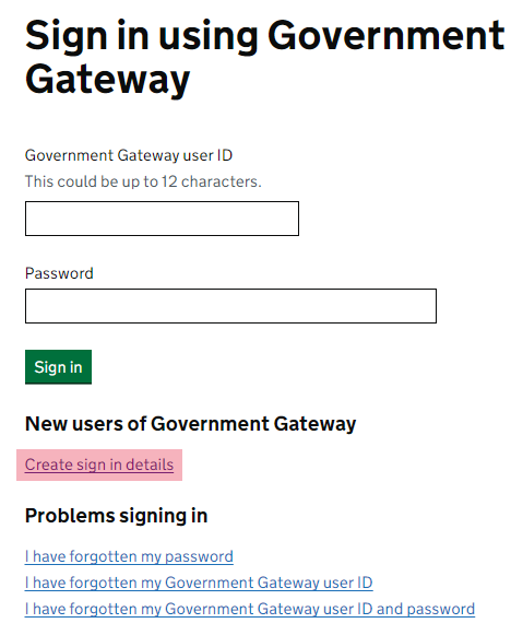 Easy Digital Tax and accounting information -  Gateway account