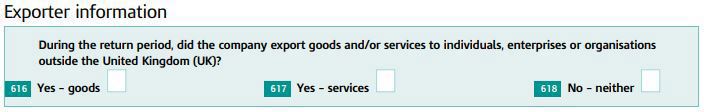 Exporter Information in CT600 Form