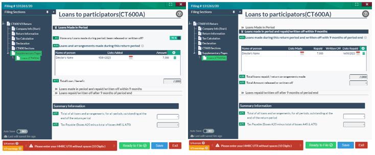 Easy Digital Tax and accounting information -  Loan