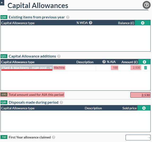 Easy Digital Tax and accounting information -  capital allowances