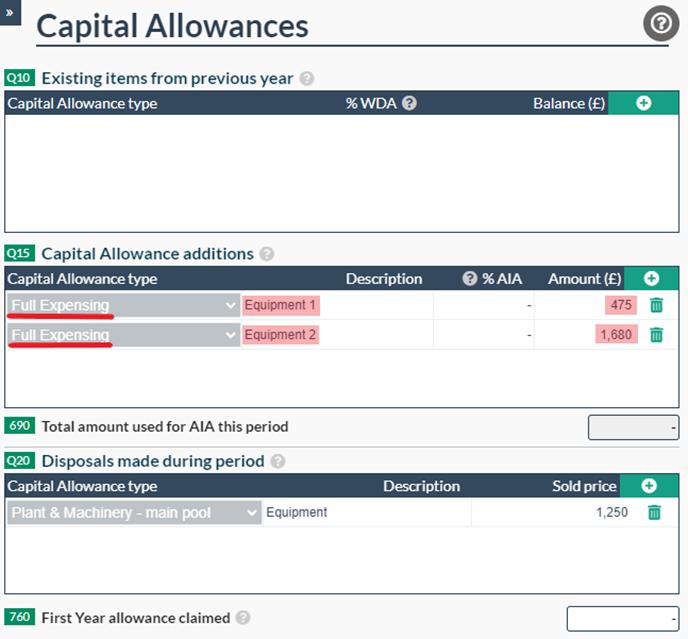 Easy Digital Tax and accounting information -  capital loss