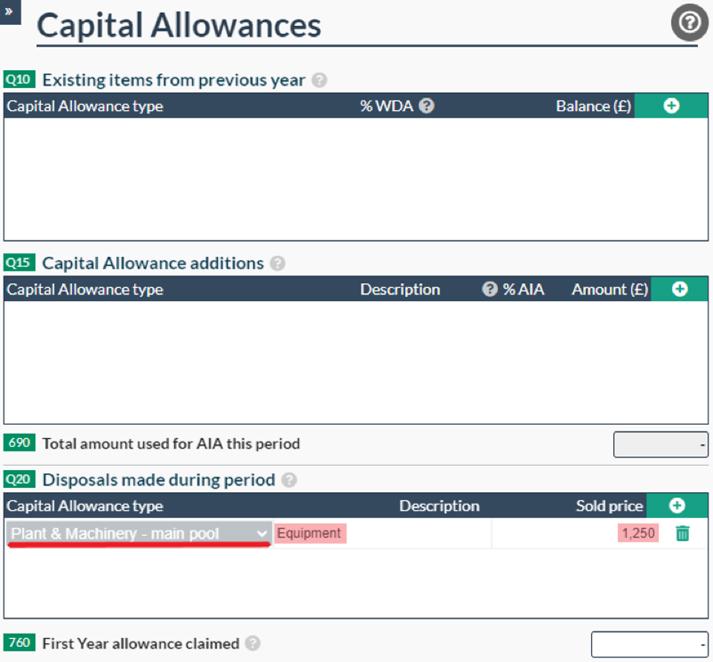 Easy Digital Tax and accounting information -  capital loss