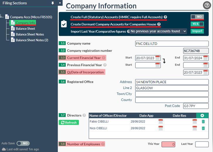 Easy Digital Tax and accounting information -  companies house