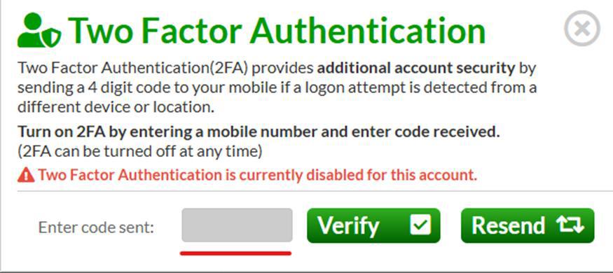 2fa two factor authentication