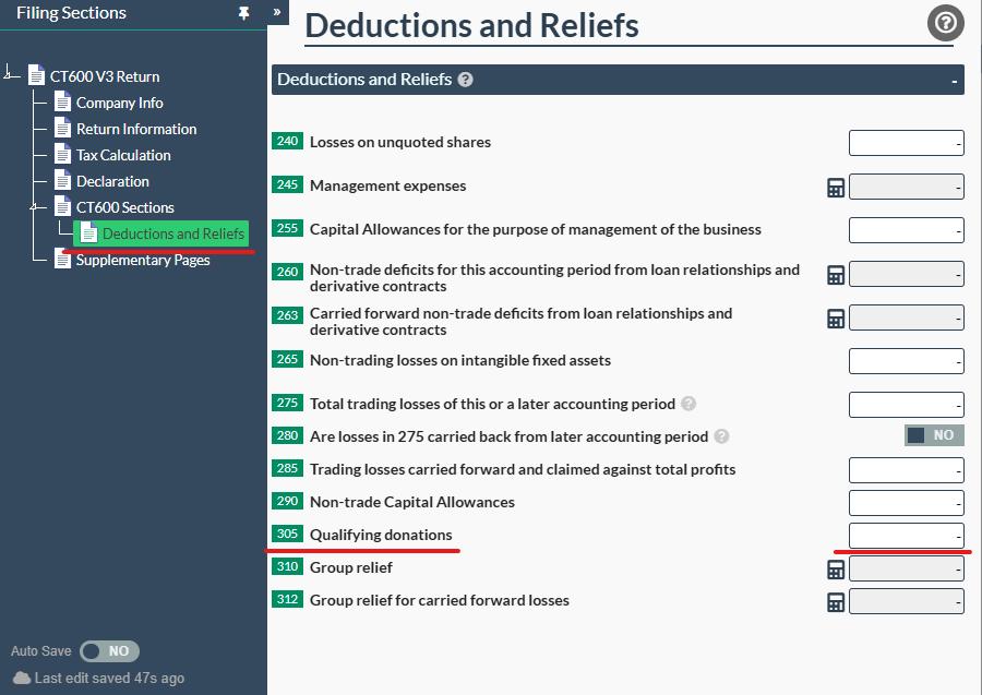 Easy Digital Tax and accounting information - charitable donations