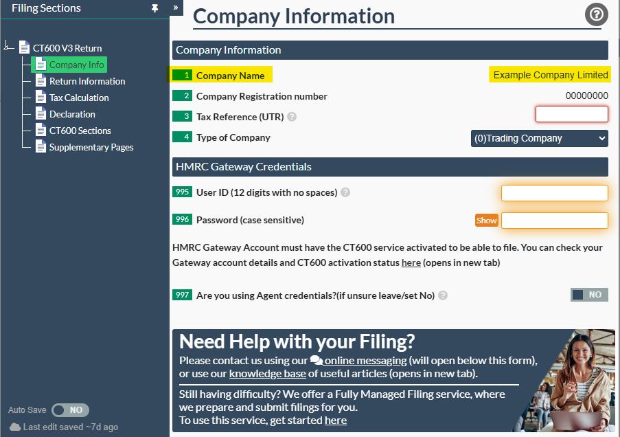 Easy Digital Tax and accounting information -  change