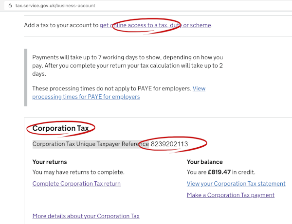 HMRC Corporation Tax Gateway CT600