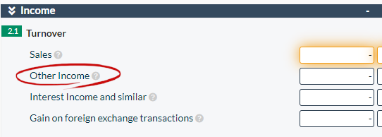 CJRS/Covid Corporation Tax handling, Other Income