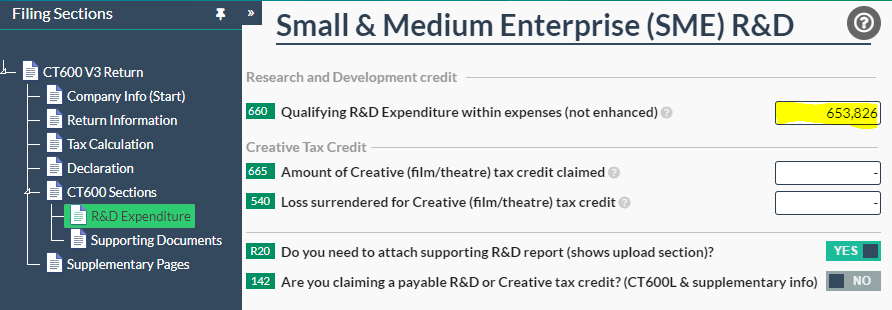 Input Research and Development costs