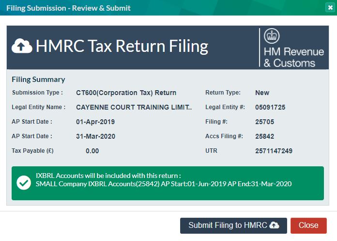 Submitting your Small Company Tax filing to HMRC