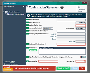 Prefilled details are automatically added