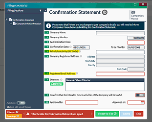 Changes to your SIC code and registered address can be made