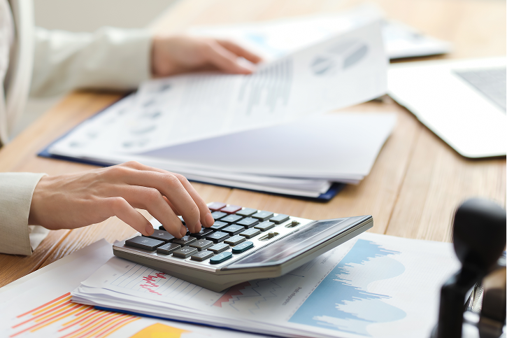 Calculator on desk